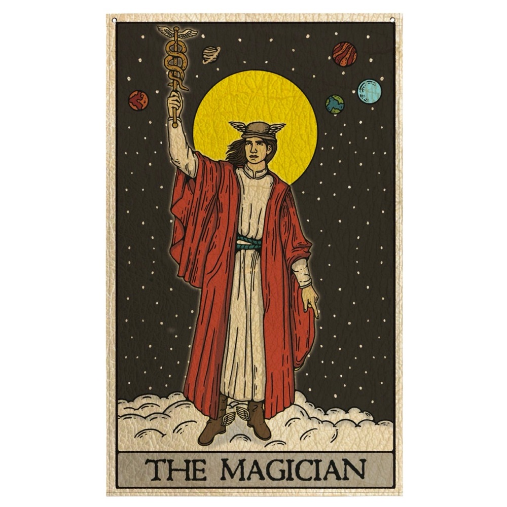 The Magician Tarot Card Wall Tapestry | Greek God Hermes, Major Arcana Card